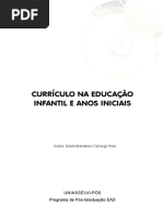 CURRÍCULO NA EDUCAÇÃO INFANTIL E ANOS INICIAIS