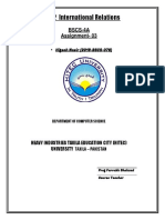 Assignment 03 (International Relations) Hifsah Nasir (2019-Bscs-076) Section - A