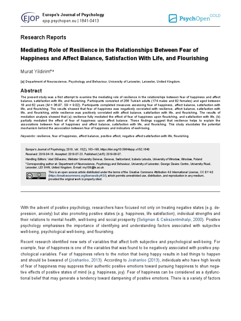 1640-Article Text-9194-4-10-20190529 | PDF | Well Being | Psychological ...