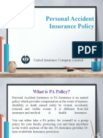 Personal Accident Insurance Policy: United Insurance Company Limited