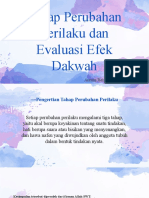 Tahap Perubahan Perilaku dan Evaluasi Efek Dakwah