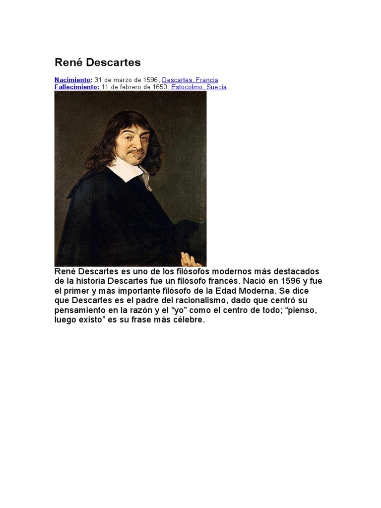 René Descartes | PDF | René Descartes | John Locke
