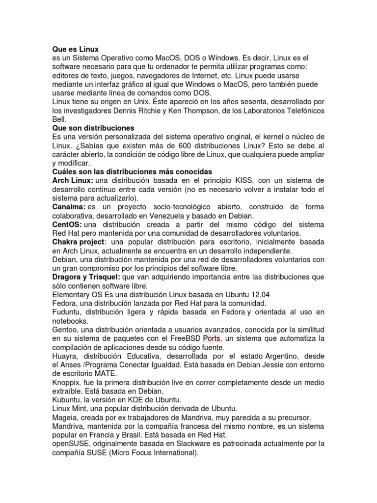 Guía Completa de Linux y sus Distribuciones | PDF | Distribución de ...
