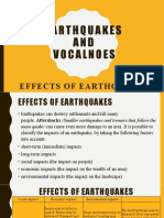 Ear Thqu Ake S AND Vocalnoes: Effects of Earthquakes