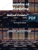 Principles of Marketing Orientation