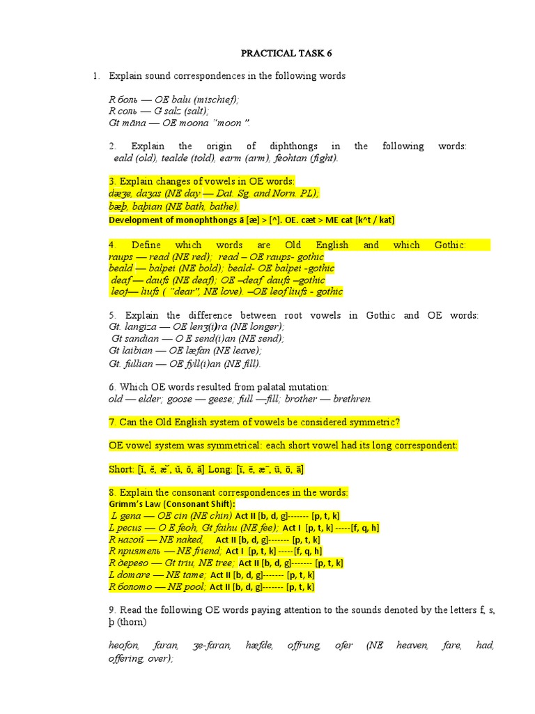 Practical Task 6 Pdf English Language Consonant