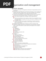 Organisation and Management: Revision Answers