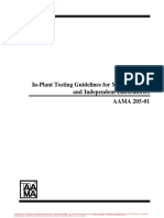 In-Plant Testing Guidelines For Manufacturers and Independent Laboratories AAMA 205-01