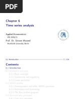 Time Series Analysis: Applied Econometrics Prof. Dr. Simone Maxand