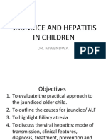 Jaundice and Hepatitis in Children: Dr. Mwendwa