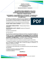 Acta audiencia pública licitación vía Otanche