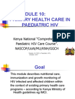 Primary Health Care in Paediatric Hiv: Kenya National "Comprehensive Paediatric HIV Care Course". Nascop/Uon/Mu/Knh/Ggch