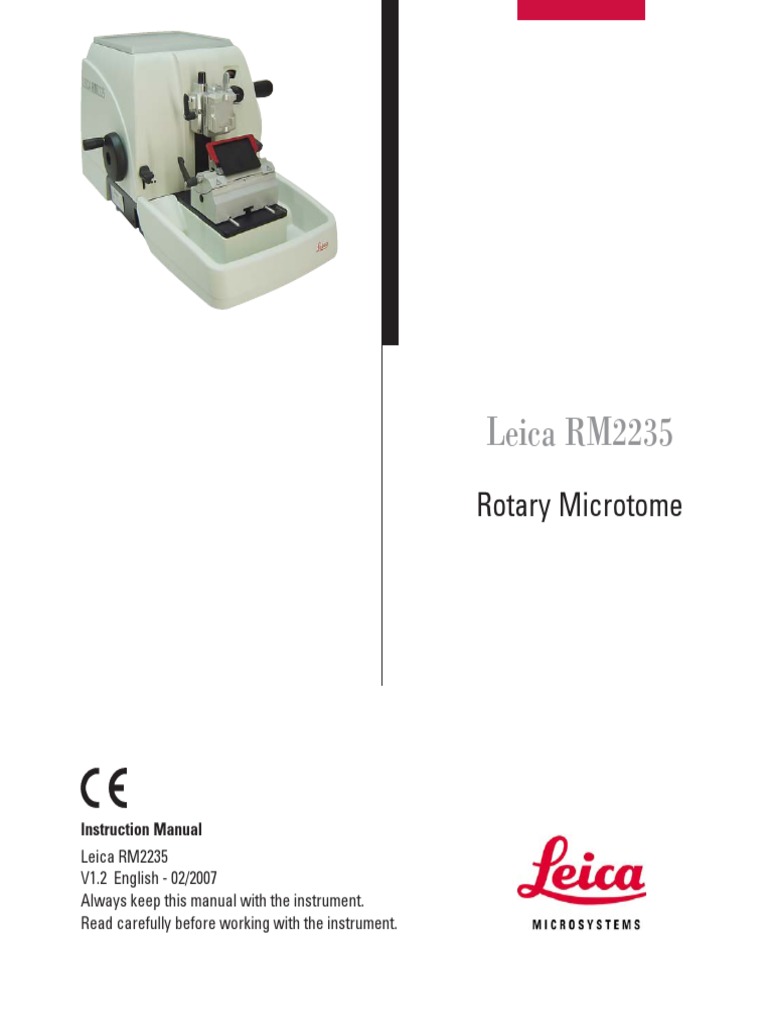 Leica RM2235 Rotary Microtome PDF Knife Manufactured Goods