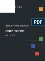 Security Assessment Argon Platform: Apr ST