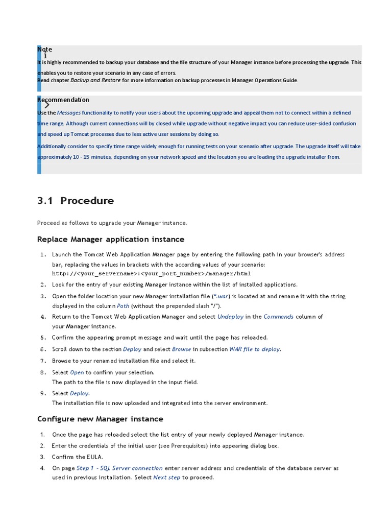 SAP Enable Now Manager Upgrade Guide | PDF | Databases | World Wide Web