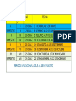 CALENDARIZACION