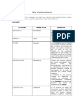 Taller Internacionalización The COLOMBIAN CITIZENSHIP Derecho Sopa de Letras Derecho