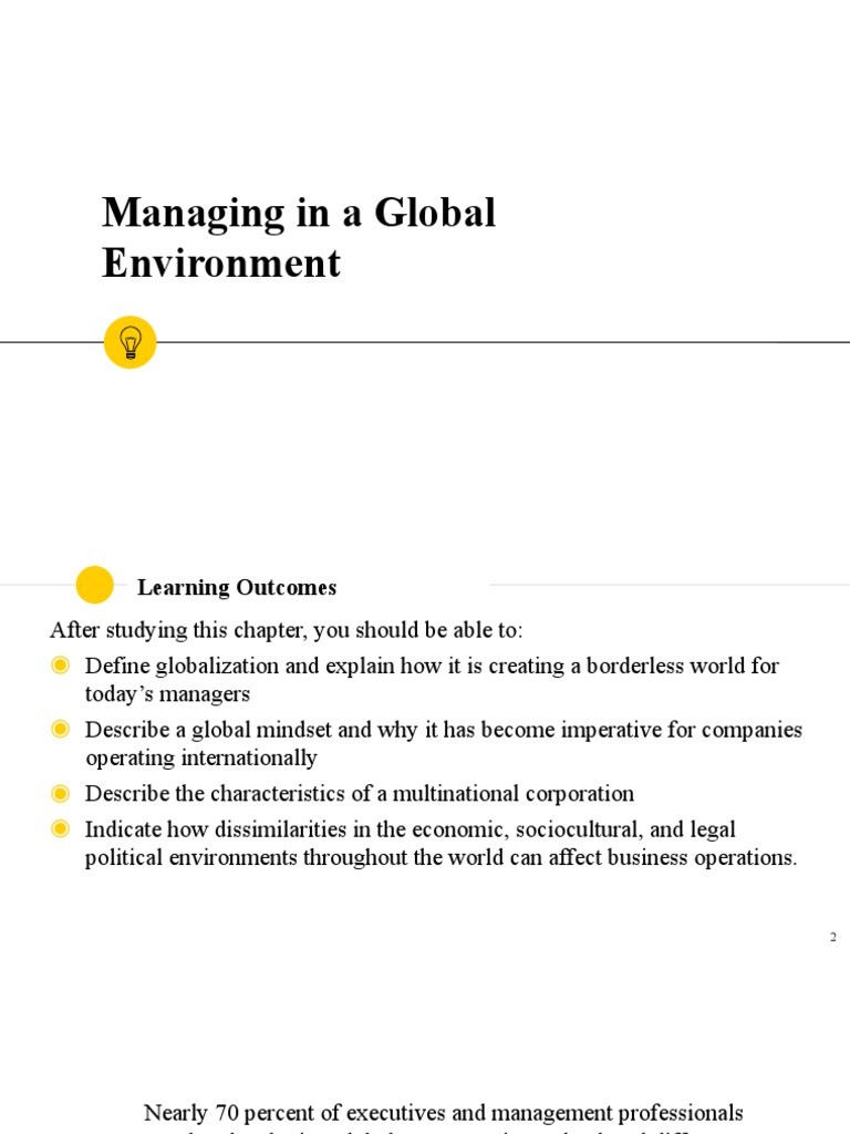 Global Management in a Borderless World | PDF | Multinational ...