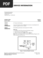 Raymond Service Information