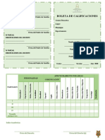 Boleta de Calificaciones Formato 1