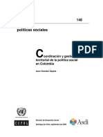 Zapata. (2009) - Coordinación y Gestión de La Política Social en Colombia. CEPAL