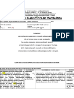 Evaluación Diagnóstica de Matemática 4to Año de Secundaria