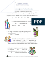 Worksheet 5.: Possessive Adjectives: Family Relationships