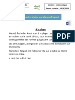 Exercice à faire sur Microsoft word