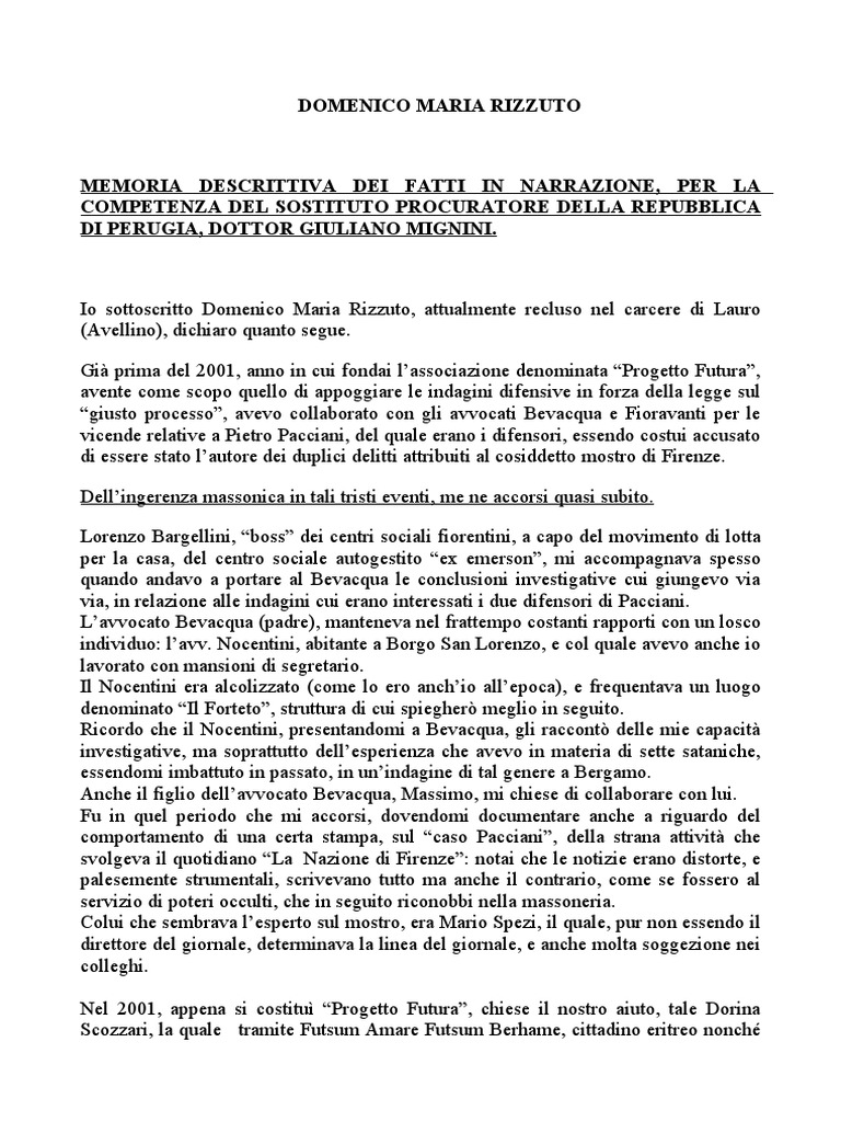 Dossier Domenico Maria Rizzuto | PDF