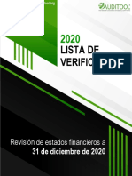 Lista de Verificacion Revision de Estados Financieros A 31 de Diciembre de 2020
