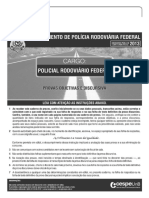 Cespe 2013 Prf Policial Rodoviario Federal Prova