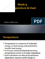 Week-9 Temperature & Heat: Chapter 10: William C Dunn