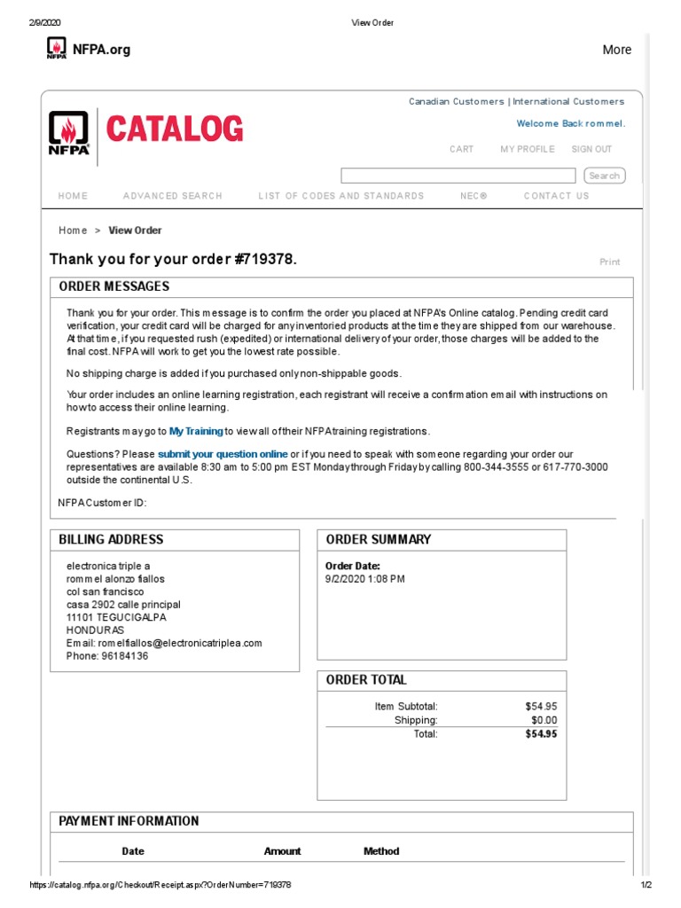 View Order | PDF