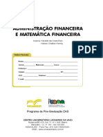 Administração Financeira e Matemática Financeira