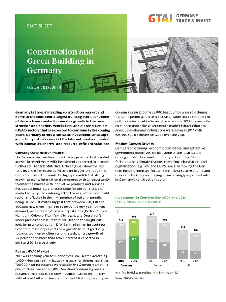 Fact Sheet Green Building Germany en Data | PDF | Efficient Energy Use ...