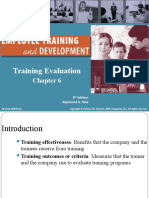 Training Evaluation: 6 Edition Raymond A. Noe