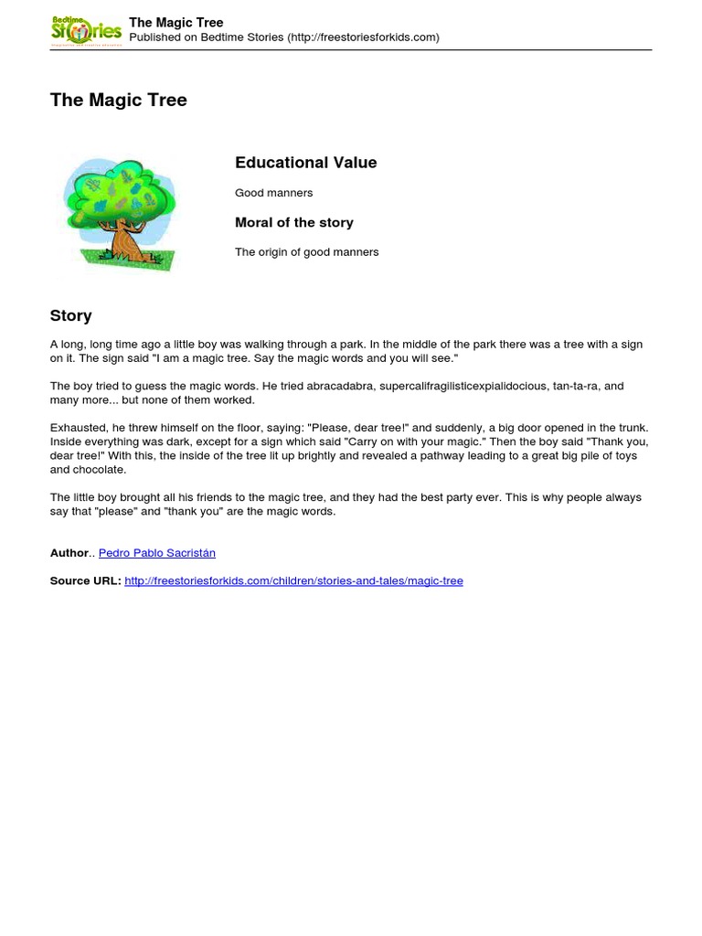 The Magic Tree: Educational Value | PDF | General Fiction