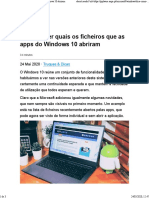 Como Saber Quais Os Ficheiros Que As Apps Do Windows 10 Abriram