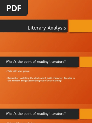 Literary Analysis