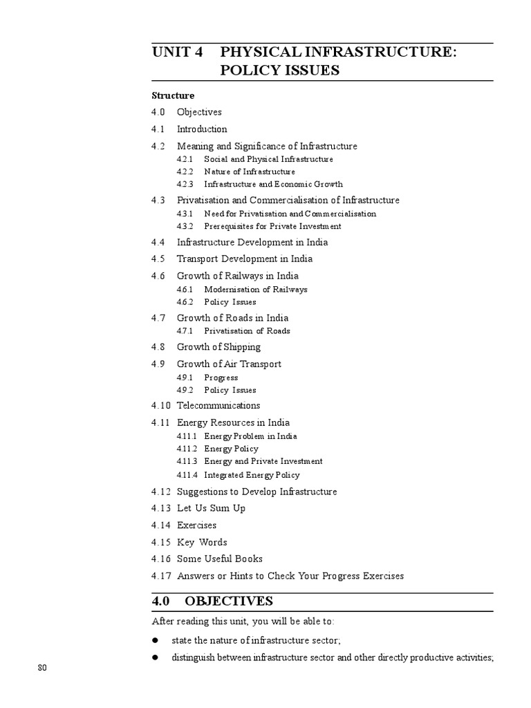 Unit-4 Unit 5 Physical Infrastructure | PDF | Infrastructure | Rail ...