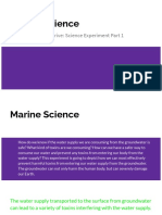 Marine Science: Populations That Thrive: Science Experiment Part 1