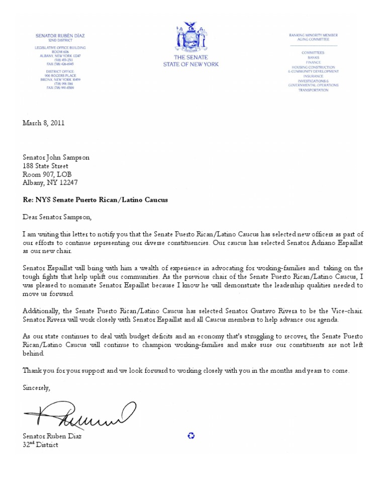 Latino Caucus Letter | PDF | The United States