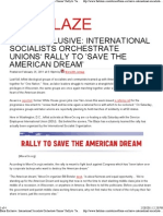  International Socialists Orchestrate Unions‘ Rally to ’Save the American Dream’  The Blaze