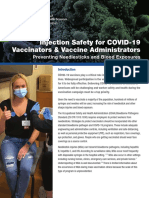 Injection Safety For COVID-19 Vaccinators & Vaccine Administrators