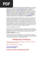 Multiplexing Techniques: Frequency Division Multiplexing (FDM)