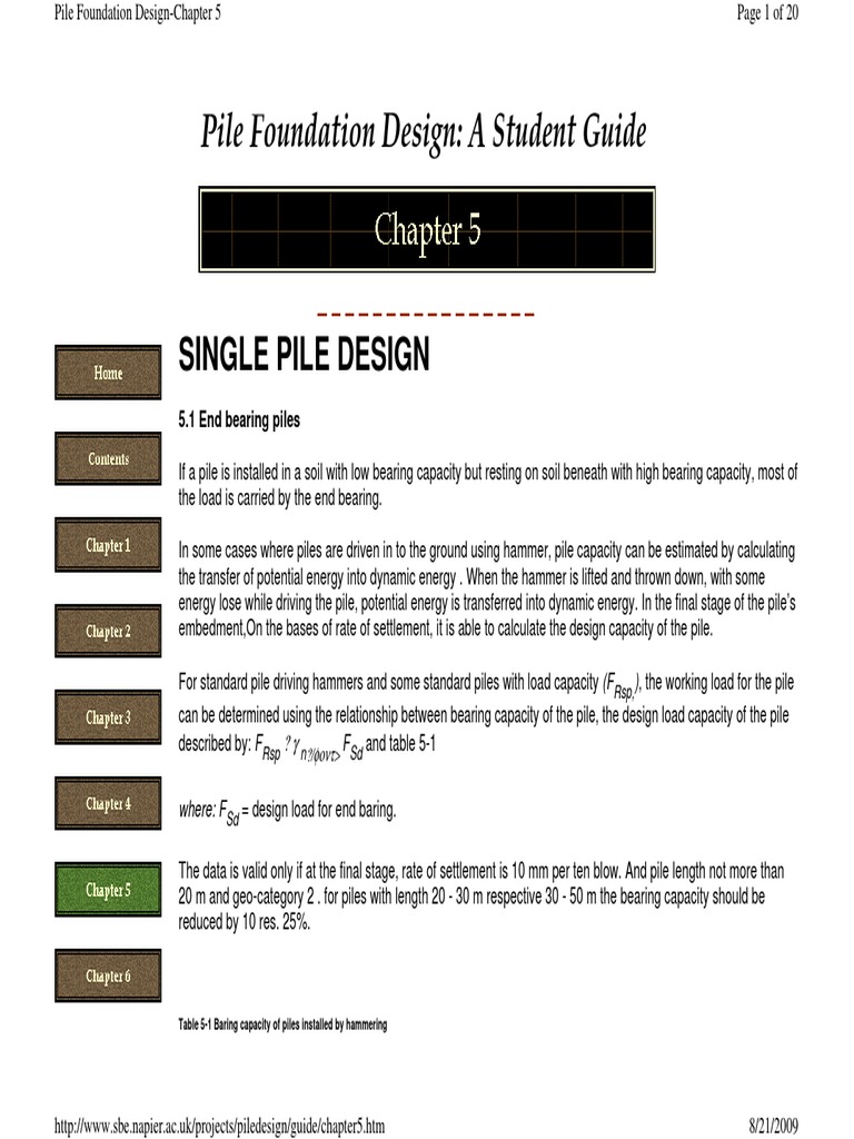 End Bearing Pile Design Guide | PDF | Deep Foundation | Soil Mechanics