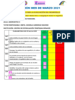 Evaluación Mes de Marzo 2021: Guia Técnica para La Evaluación Del Desarrollo