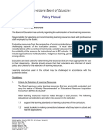 Learning-Resources SD 19 Policy Manual