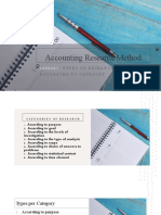 Accounting Research Method:: Types of Research According To Category