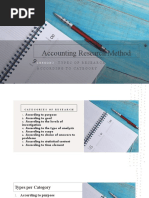 Accounting Research Method:: Types of Research According To Category